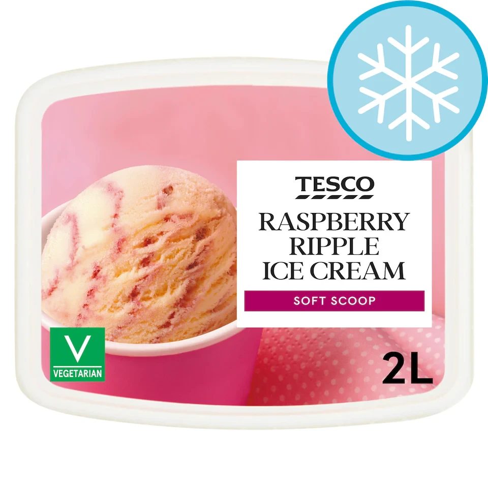 Tesco Soft Scoop Raspberry Ripple 2 Litres
