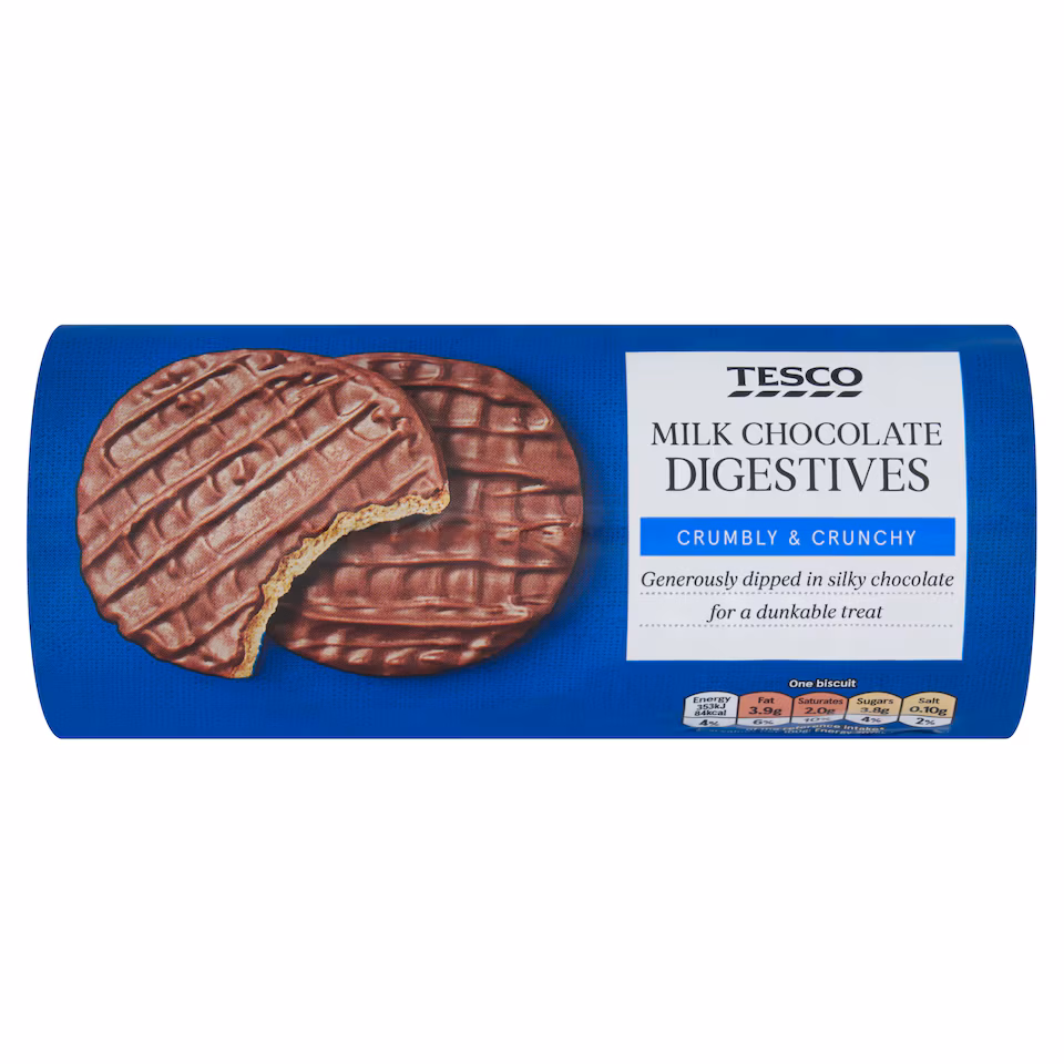 Tesco Milk Chocolate Digestive Biscuits 300G