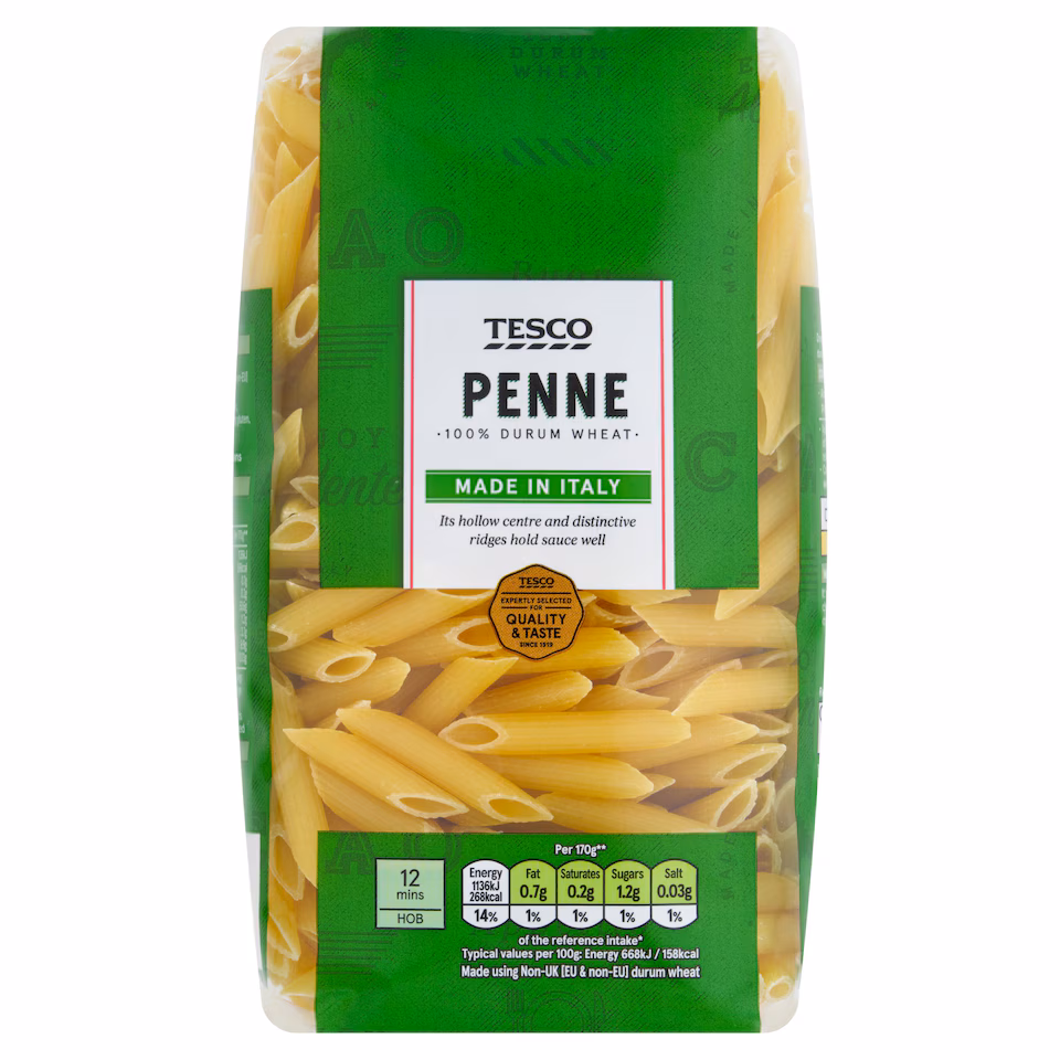 Tesco Penne Pasta Quills 500G