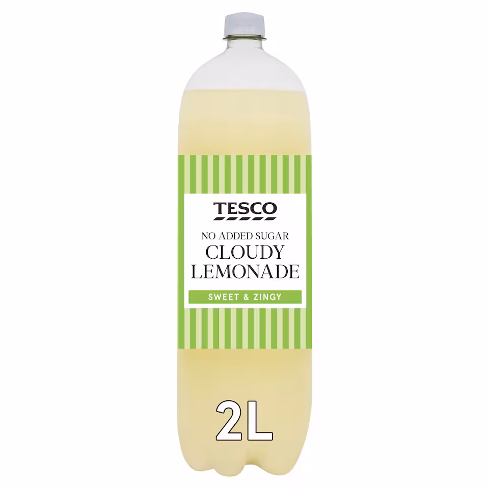 Tesco No Added Sugar Cloudy Lemonade 2 Litre Bottle