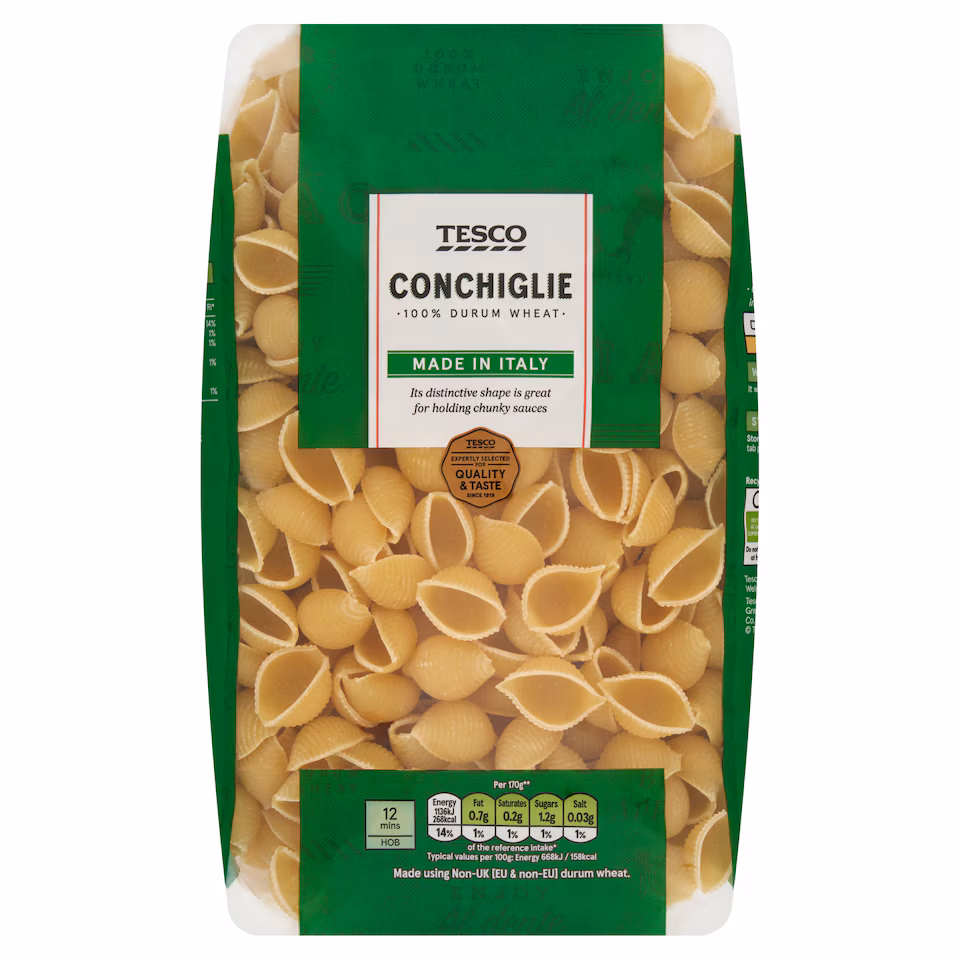 Tesco Conchiglie Pasta Shells 1Kg