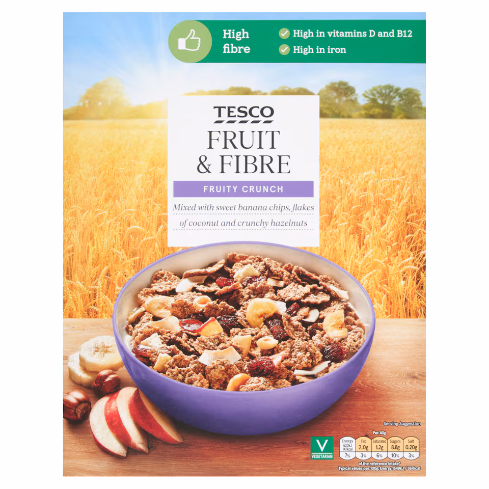 Tesco Fruit & Fibre Cereal 750G