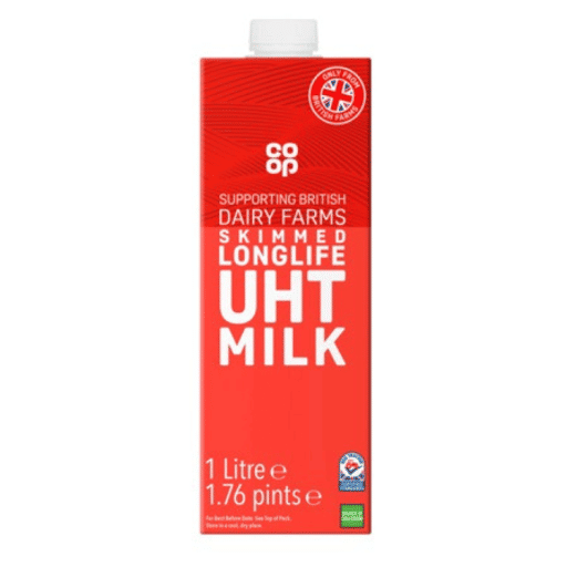 Co-op Skimmed Long Life UHT Milk 1.76 Pints/1 Litre