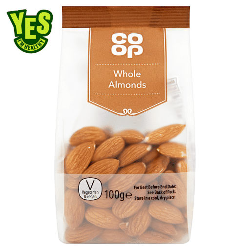 Co Op Whole Almonds 100g