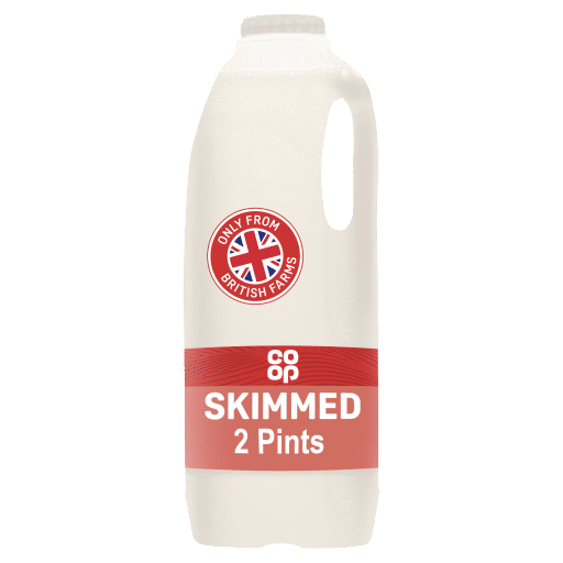 Co-op Skimmed Milk 2 Pints/1.136L