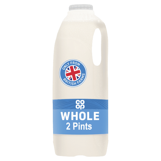 Co-op Whole Milk 2 Pints/1.136L
