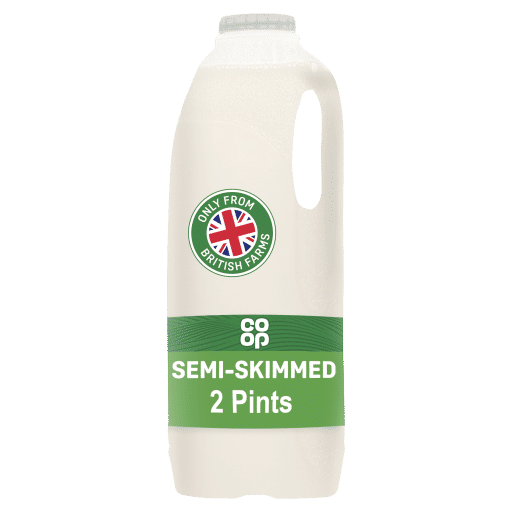 Co-op Semi-Skimmed Milk 2 Pints/1.136L