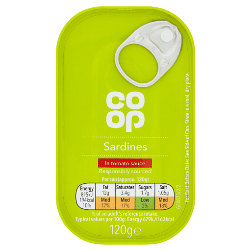 Co Op Sardines in Tomato Sauce 120g