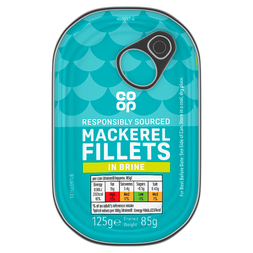 Co-op Mackerel Fillets in Brine 125g