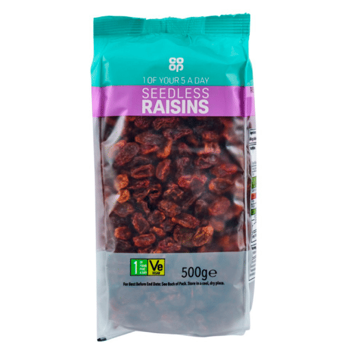 Co-op Seedless Raisins 500g