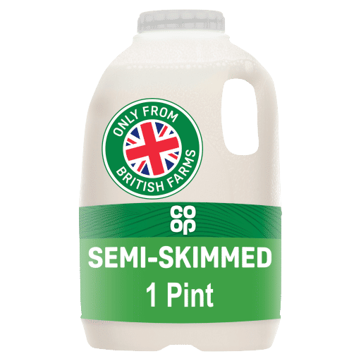 Co-op Semi-Skimmed Milk 1 Pint/568ml