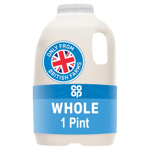Co-op Whole Milk 1 Pint/568ml