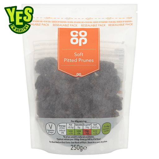 Co Op Soft Pitted Prunes 250g