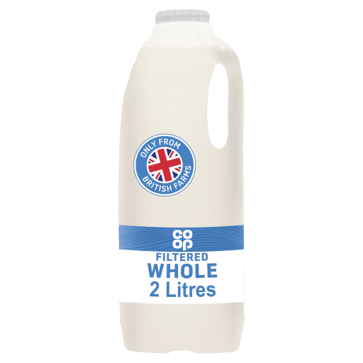 Co-op Whole Milk 3.52 Pints/2L