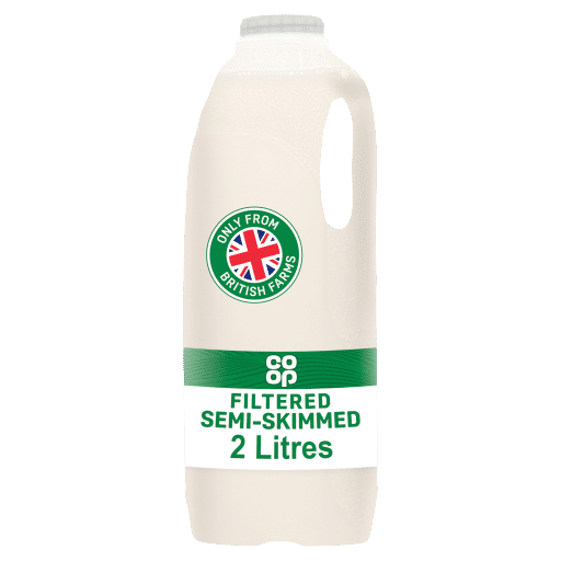 Co-op Filtered Semi-Skimmed Milk 3.52 Pints/2L