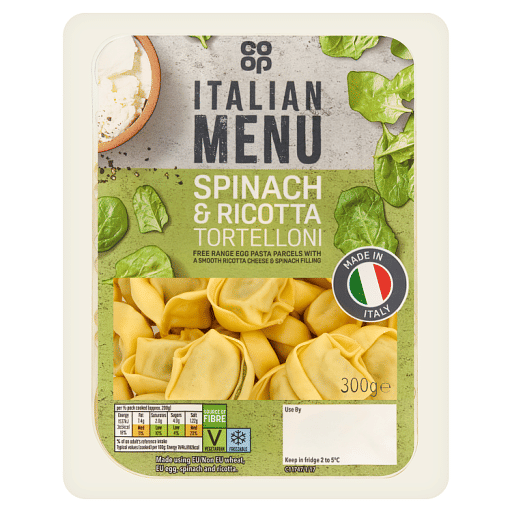 Co-op Spinach u0026 Ricotta Tortelloni 300g