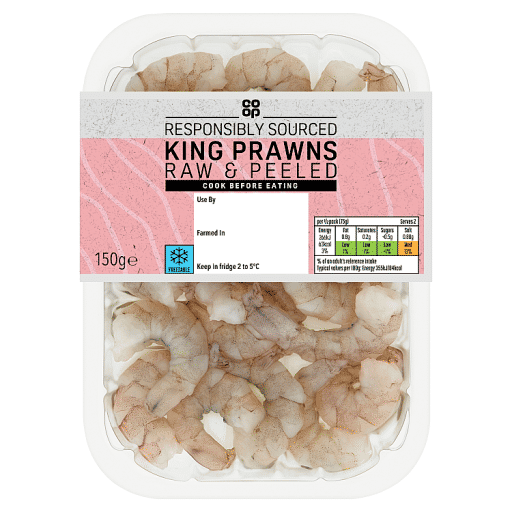 Co-op Raw & Peeled King Prawns 150g