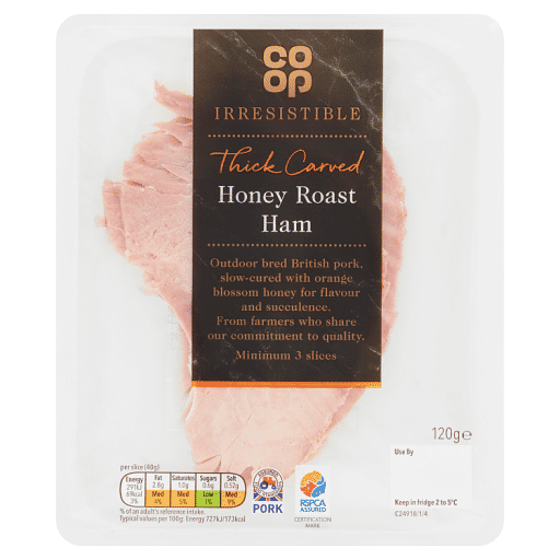 Co-op Irresistible Thick Carved Honey Roast Ham 120g