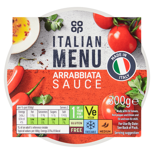 Co-op Italian Menu Arrabbiata Sauce 300g