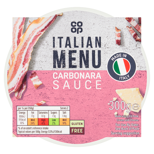 Co-op Italian Menu Carbonara Sauce 300g