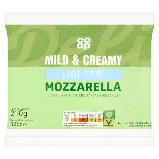 Co-op Lighter Mozzarella 210g