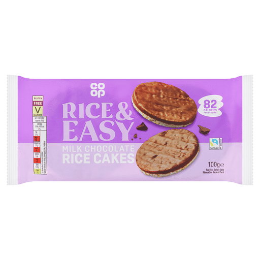 Co-op Rice & Easy Milk Chocolate Rice Cakes 100g