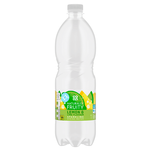 Co-op Sparkling Lemon u0026 Lime Flavour Spring Water 1 Litre