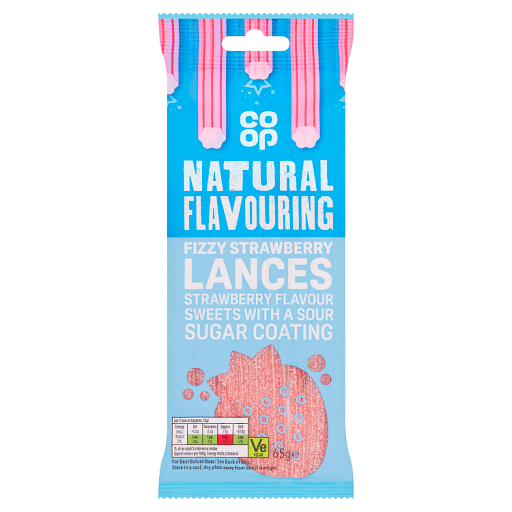 Co-op Fizzy Strawberry Lances 65g