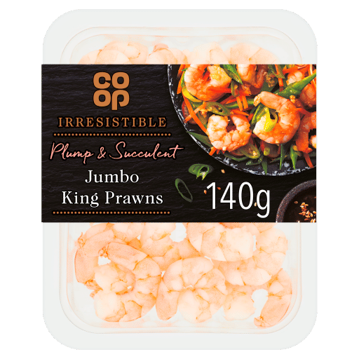 Co-op Irresistible Jumbo King Prawns 140g
