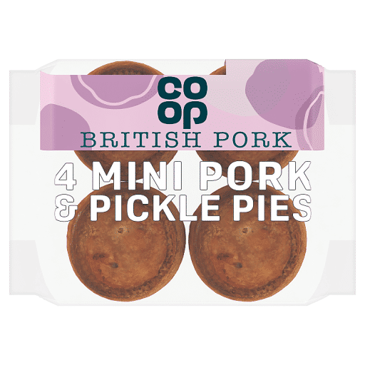 Co-op 4 Mini Pork u0026 Pickle Pies 200g