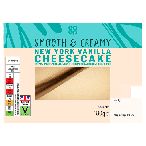 Co-op New York Vanilla Cheesecake 180g