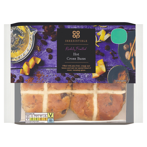 Co-op Irresistible Richly Fruited Hot Cross Buns