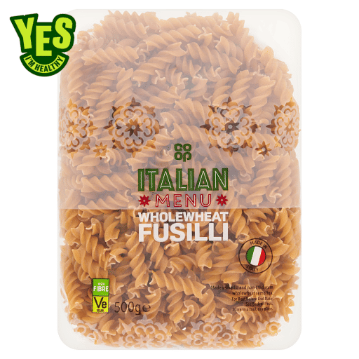 Co-op Italian Menu Wholewheat Fusilli 500g