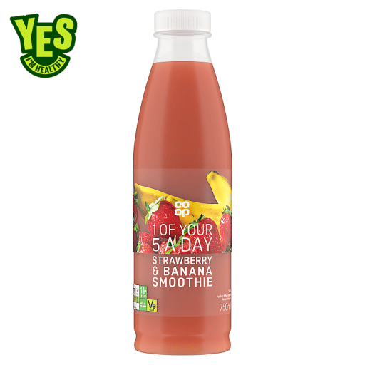 Co-op Strawberry & Banana Smoothie 750ml