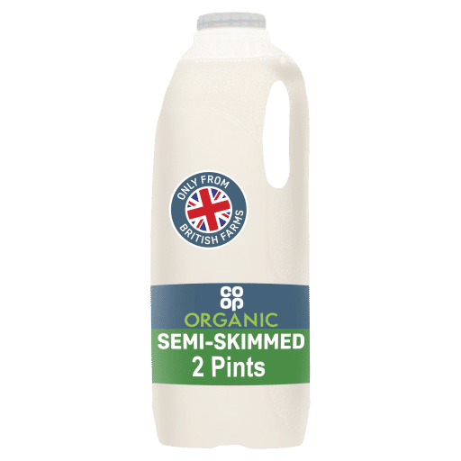 Co-op Organic Semi-Skimmed Milk 2 Pints/1.136L