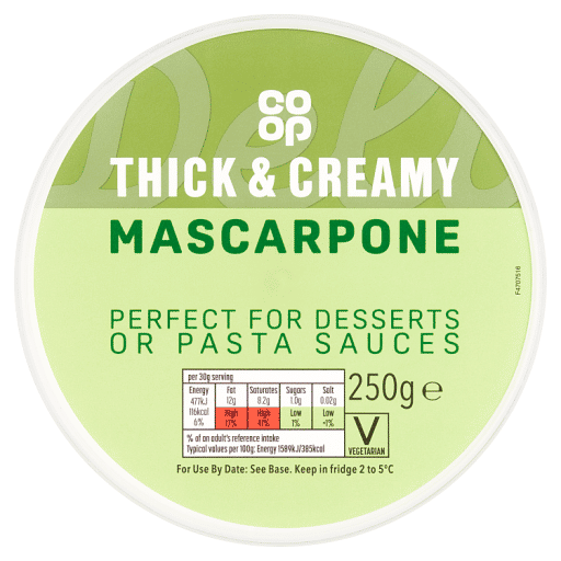 Co-op Thick u0026 Creamy Mascarpone 250g
