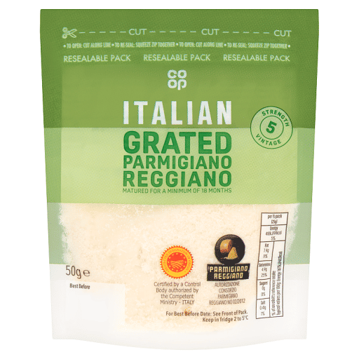 Co-op Italian Grated Parmigiano Reggiano 50g