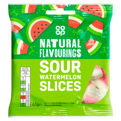 Co-op Natural Flavourings Sour Watermelon Slices 65g