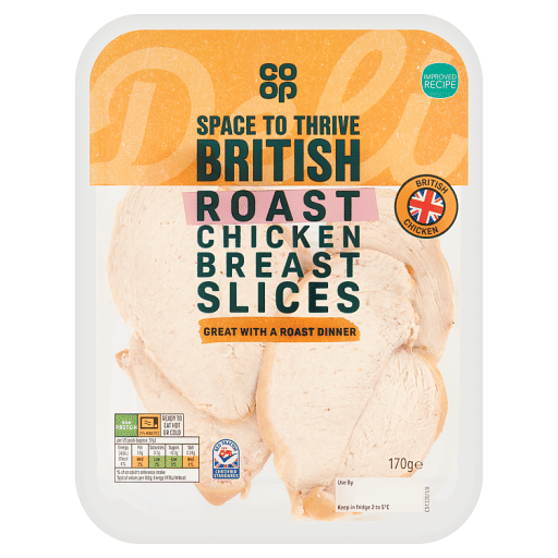 Co-op Space to Thrive British Roast Chicken Breast Slices 170g