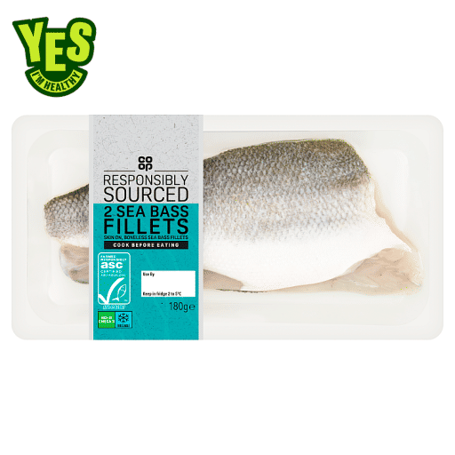 Co-op 2 Sea Bass Fillets 180g