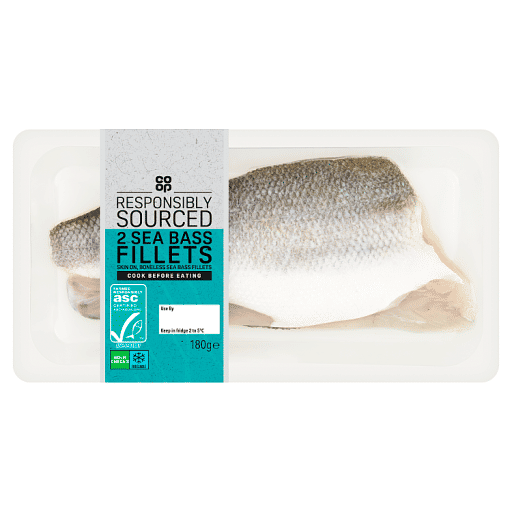 Co-op 2 Sea Bass Fillets 180g