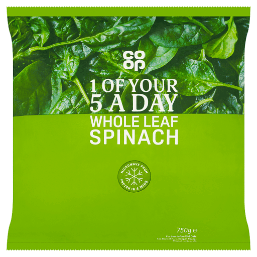 Co-op Whole Leaf Spinach 750g
