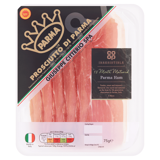 Co-op Irresistible Parma Ham 5 Slices 75g