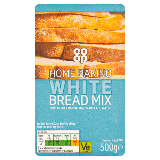Co-op Home Baking White Bread Mix 500g