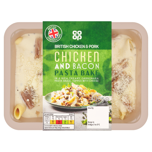 Co-op Chicken u0026 Bacon Pasta Bake 400g