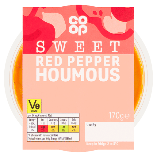 Co-op Sweet Red Pepper Houmous 170g