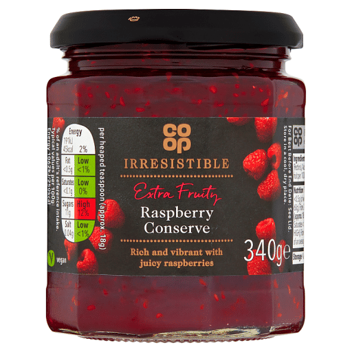 Co-op Irresistible Raspberry Conserve 340g