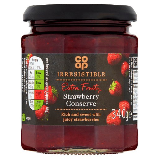 Co-op Irresistible Extra Fruity Strawberry Conserve 340g