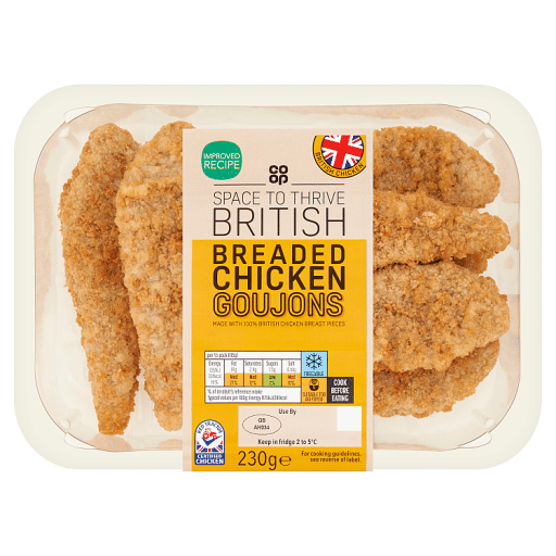 Co-op Space to Thrive British Breaded Chicken Goujons 230g
