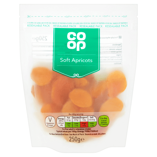 Co Op Soft Apricots 250g